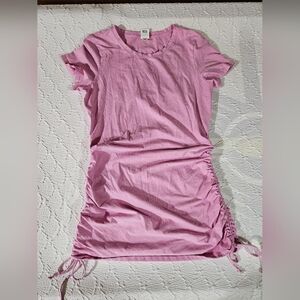 Victoria's Secret Pink/Pink  T-Shirt Dress with Side Ruching Size XL.